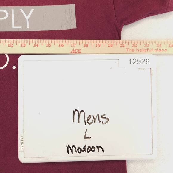 Diamond Graphic Casual Pullover Short Sleeve T Shirt Mens Size Large L Maroon - Picture 8 of 10